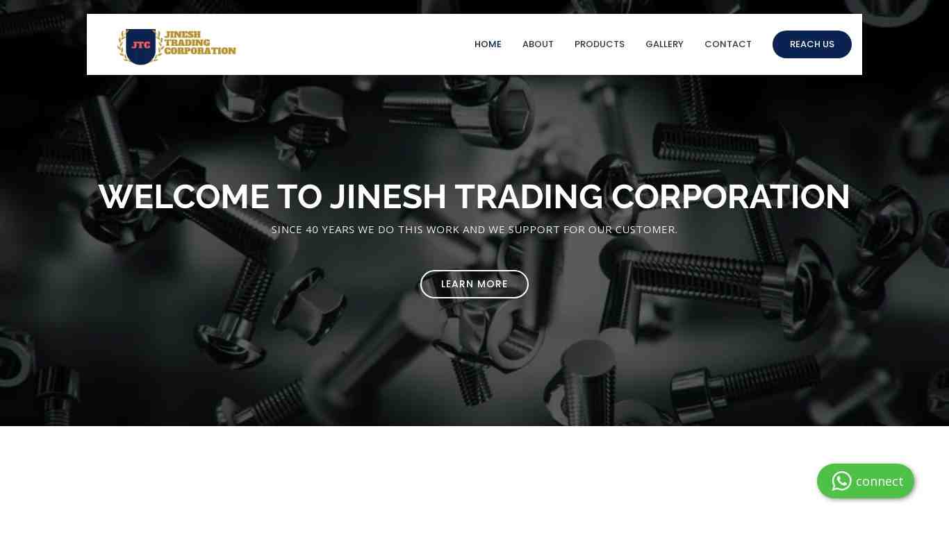Jinesh Trading website screenshot
